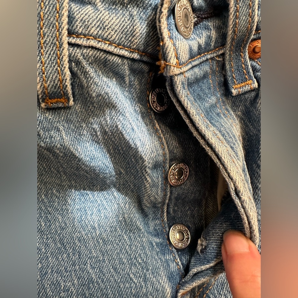 Levi's Wedgie Straight Blue Jeans - Picture 5 of 9